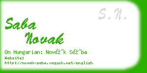 saba novak business card